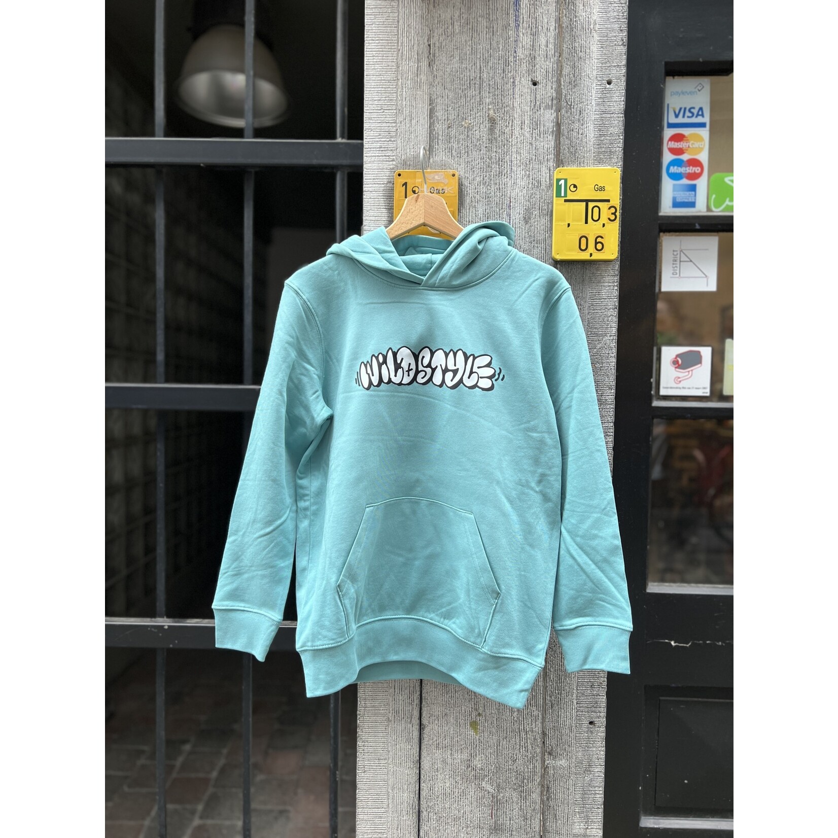 WILD STYLE WILD STYLE Embroided Logo Hoodie Kids  Mint