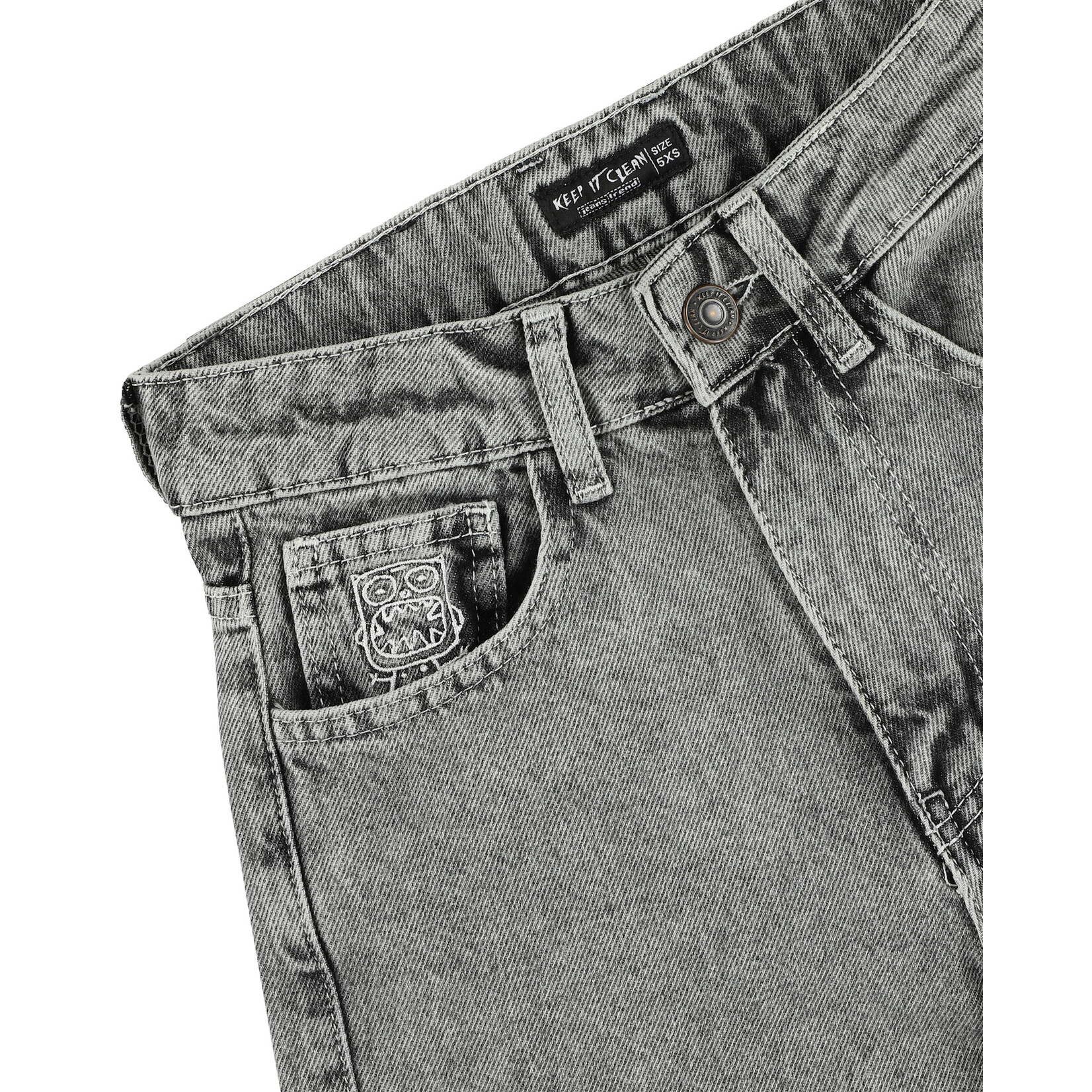 KEEP IT CLEAN KEEP IT CLEAN LOOSE PANTS - Silver Black