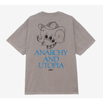 OBEY OBEY ANARCHY UTOPIA TEE SILVER GREY