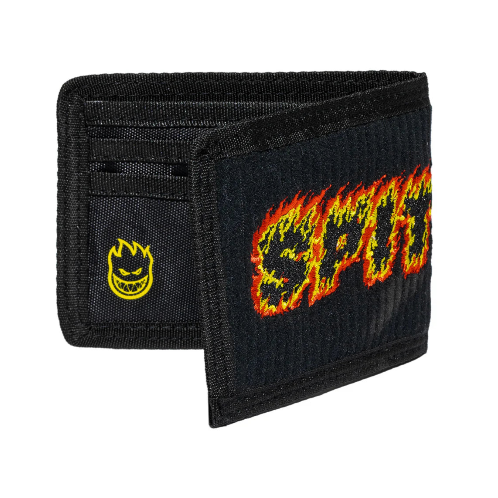 SPITIFIRE SPITFIRE Flames Script Bi-Fold Wallet Black
