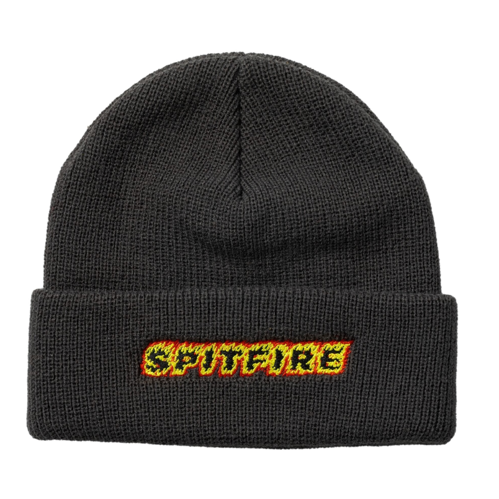 SPITIFIRE SPITFIRE Flames Script Cuff Beanie Charcoal(Solid)