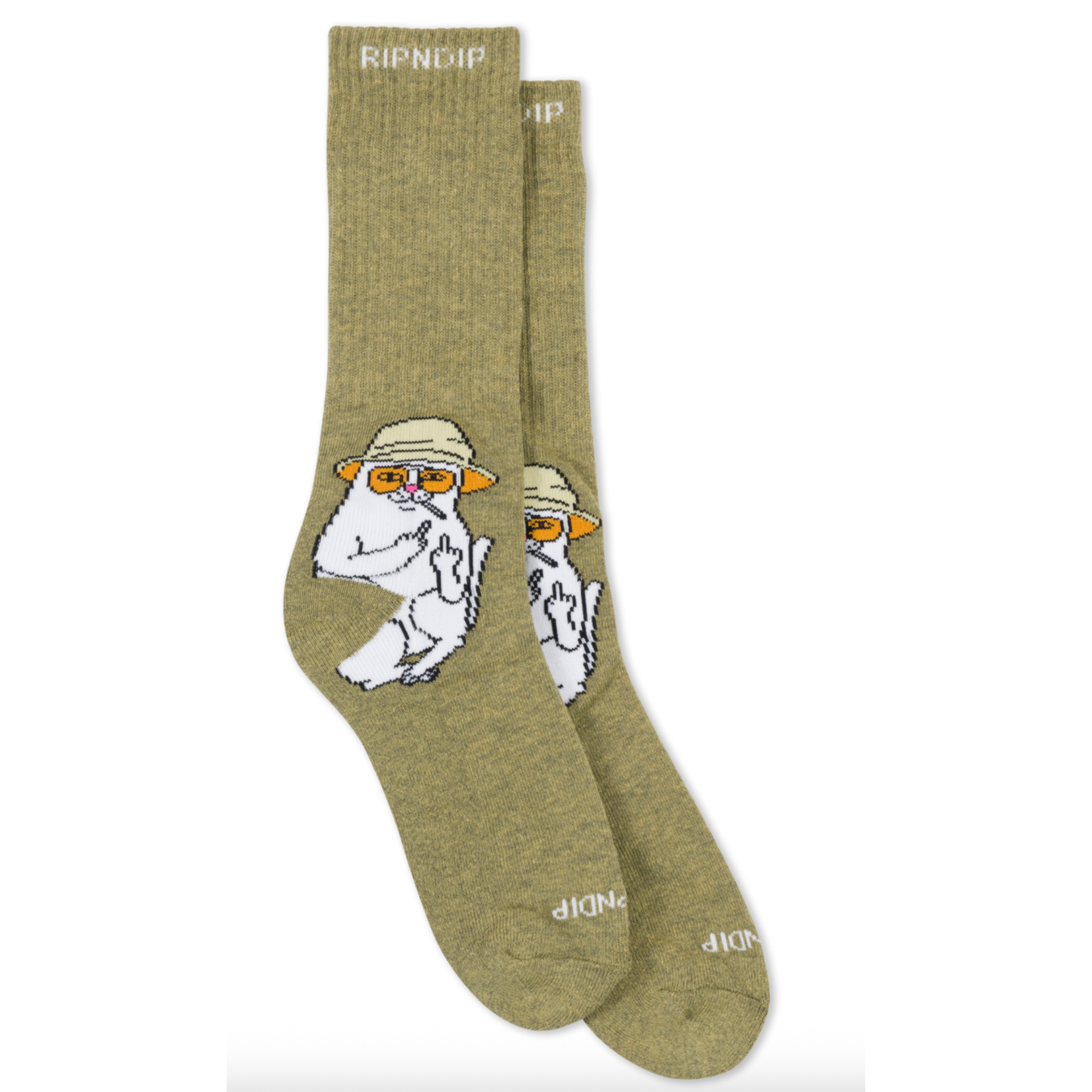 RIPNDIP RIPNDIP - NERMAL S THOMPSON SOCKS - Olive