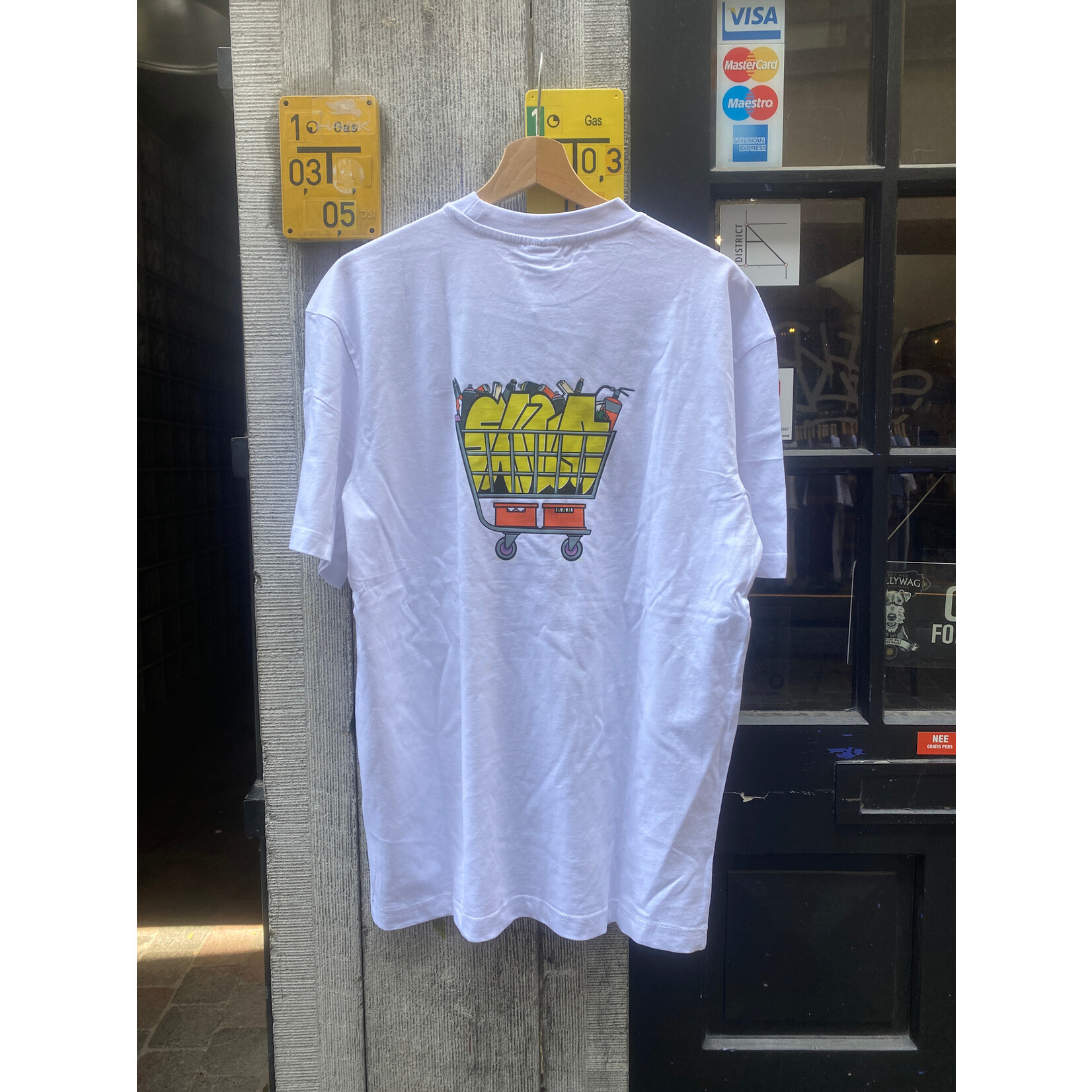 SKUN grocery cart Tee White