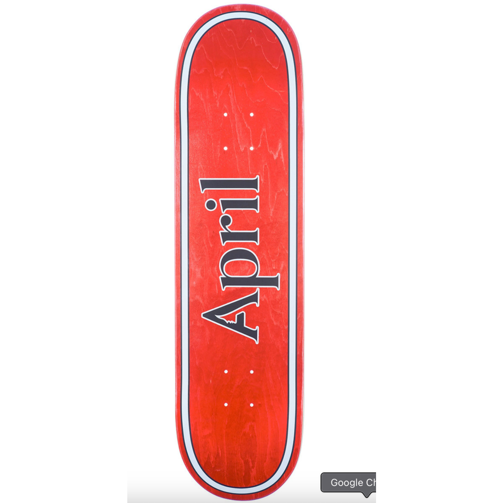 APRIL April OG Logo Skateboard Deck Red 8.375