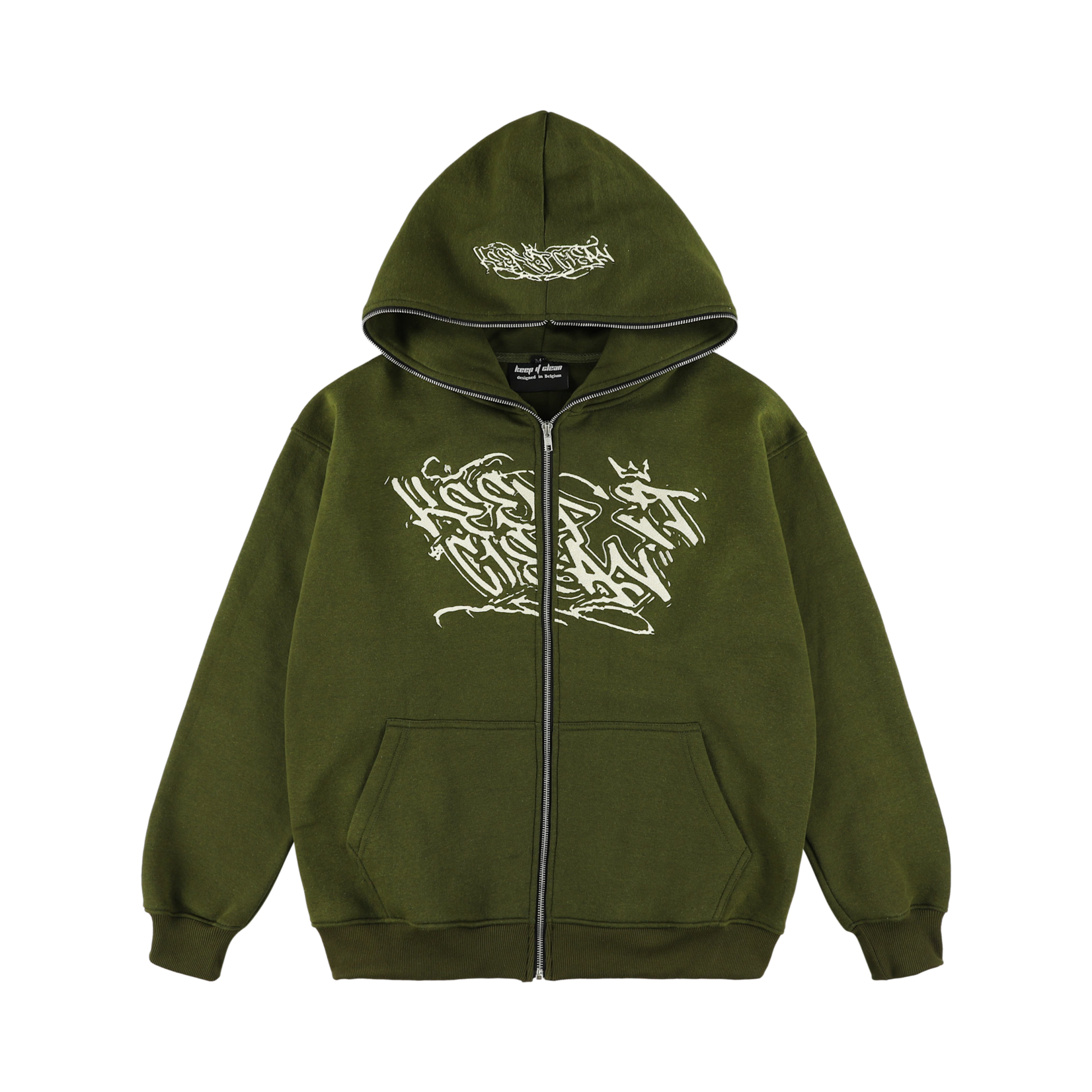 KEEP IT CLEAN KEEP IT CLEAN Full Zip Moss