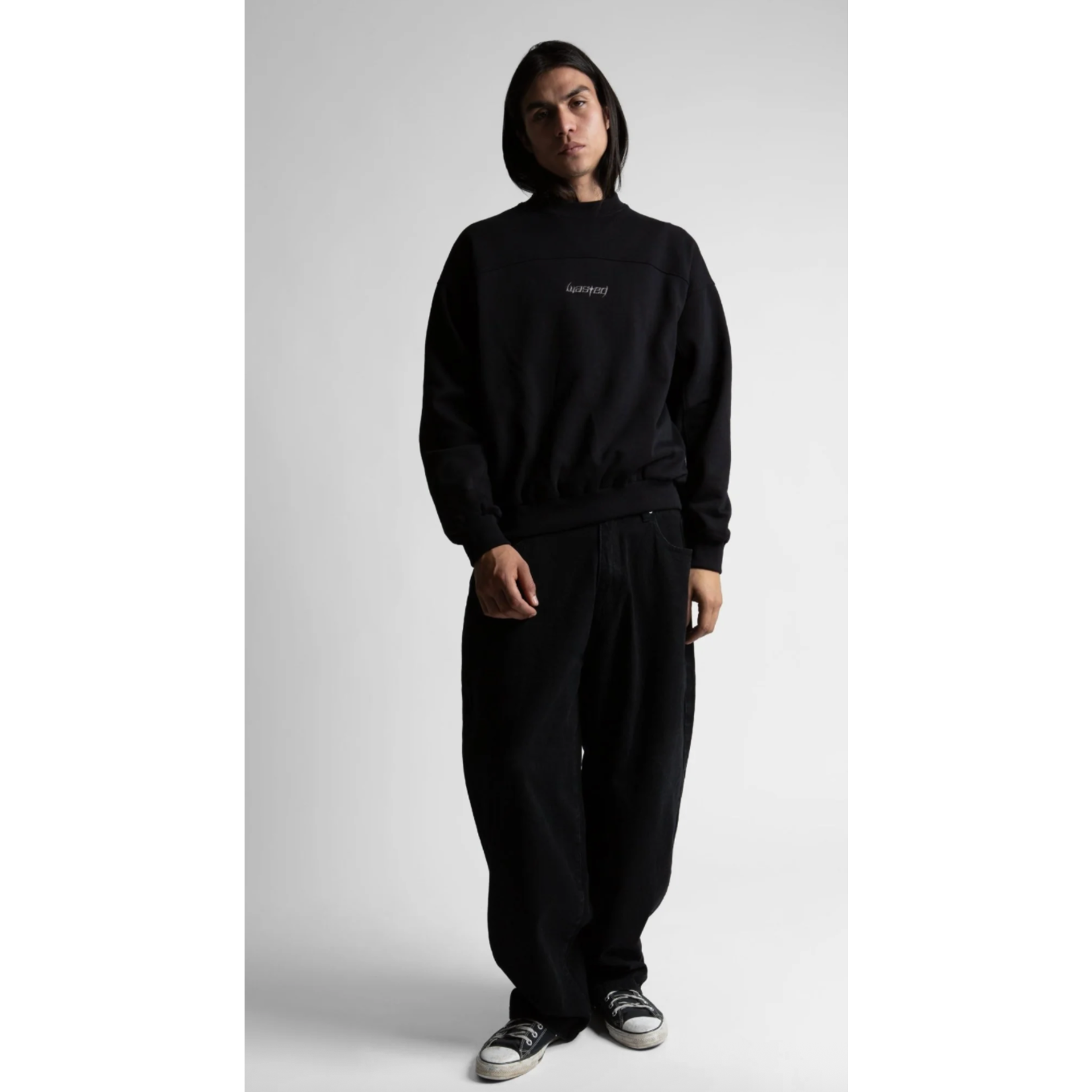 WASTED PARIS WASTED PARIS SWITCHBLADE CREWNECK BLACK