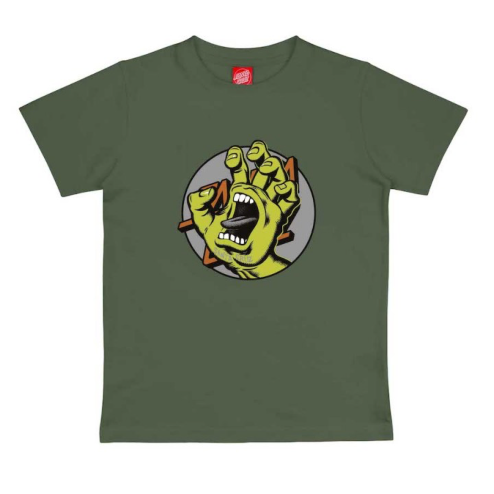 SANTA CRUZ SANTA CRUZ Kids Hand Dot Front Tee Moss