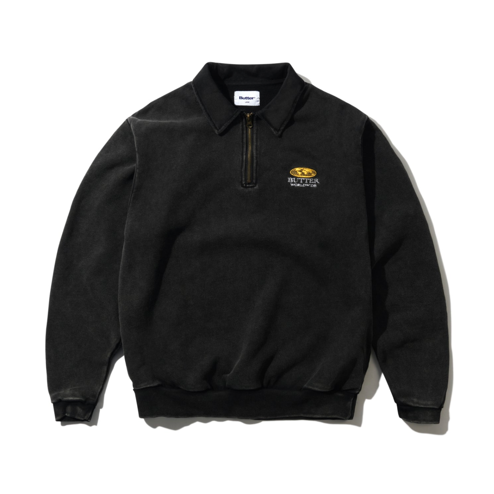 BUTTER GOODS Butter Goods Corp 1/4 Zip Pullover Black