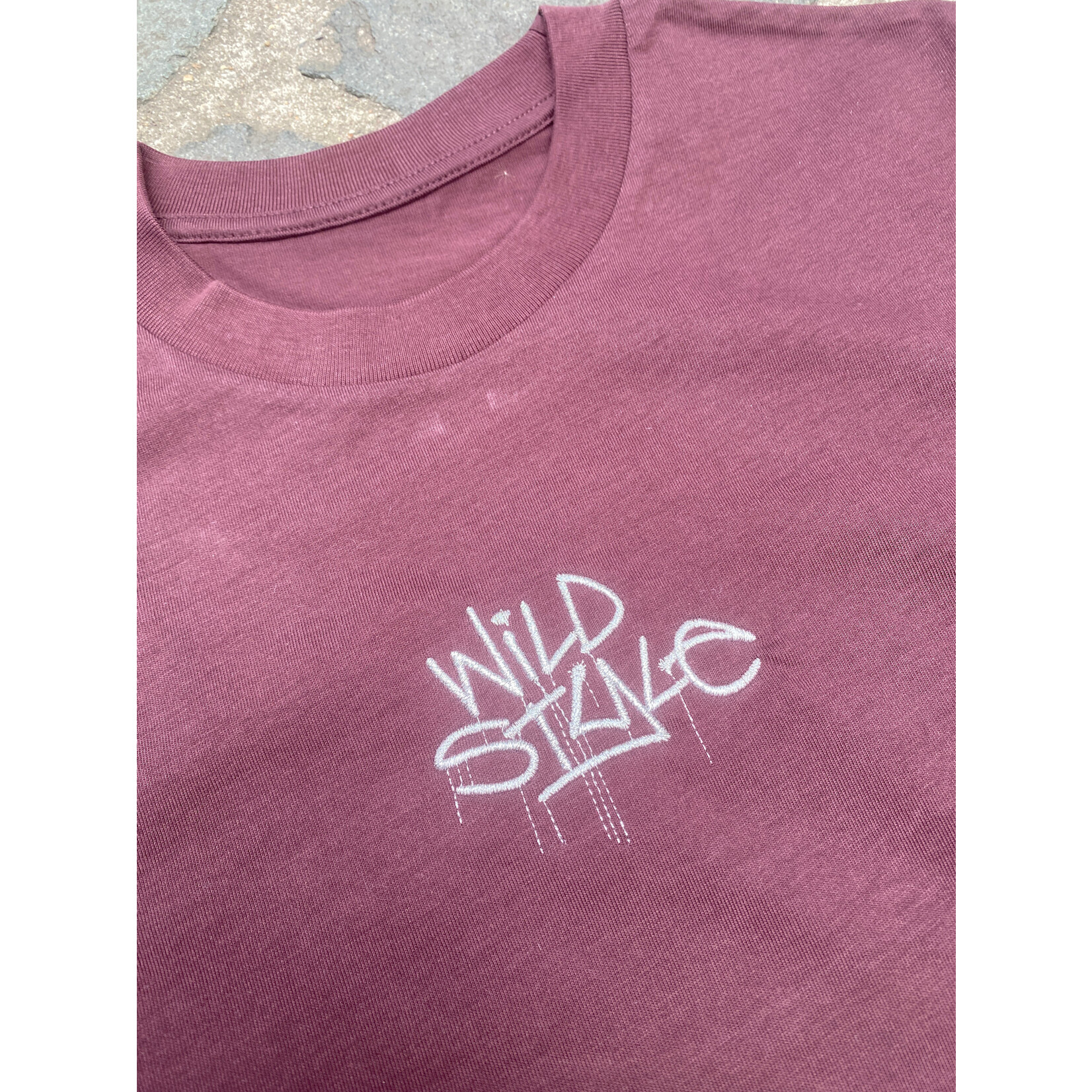 WILD STYLE WILD STYLE TEE SMALL OG LOGO EMBROIDED REDBROWN