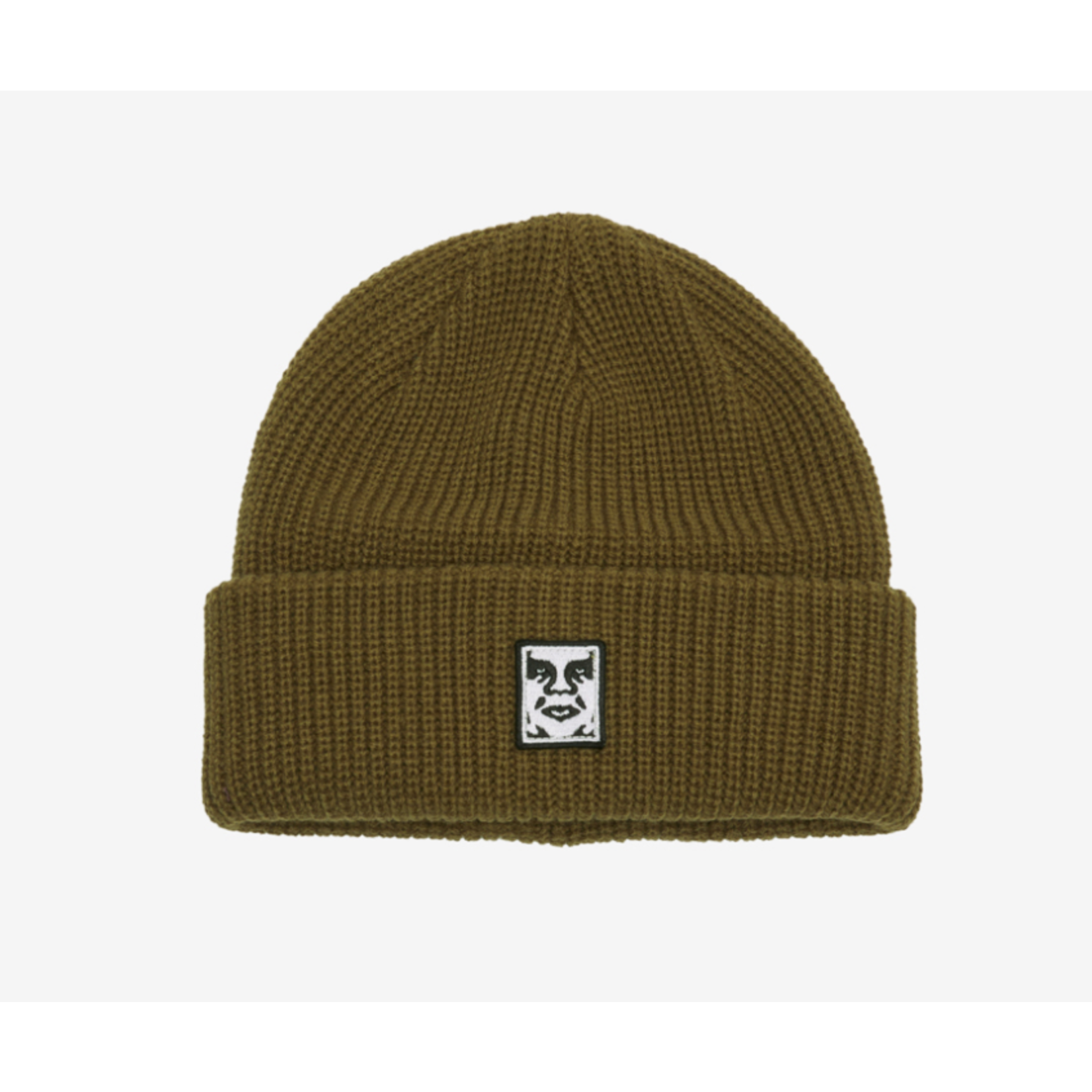 OBEY OBEY ICON PATCH CUFF BEANIE ARMY