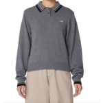 OBEY OBEY GOALIE POLO SWEATER GREY