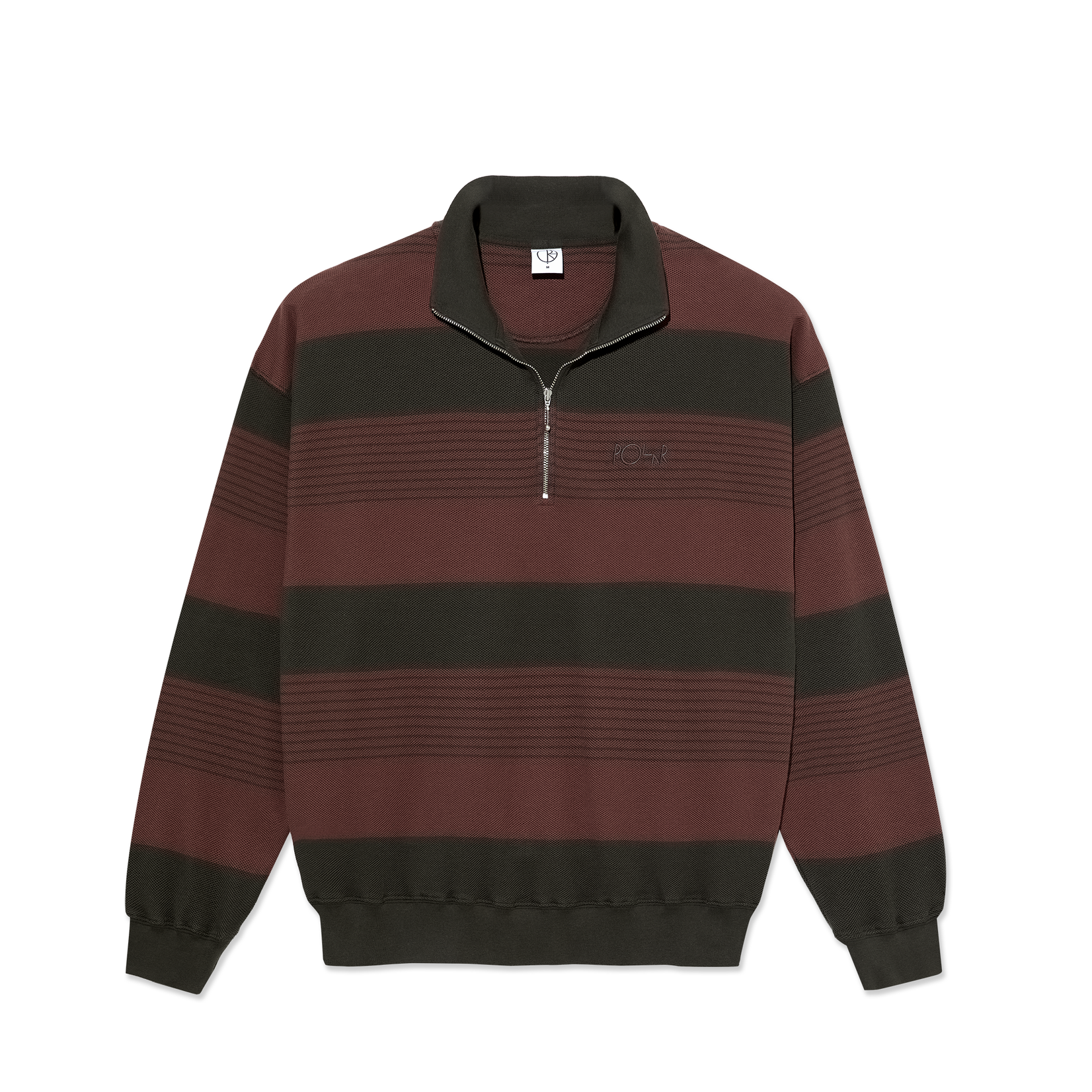 POLAR POLAR SURF HALF ZIP POLO DIRTY BLACK BROWN