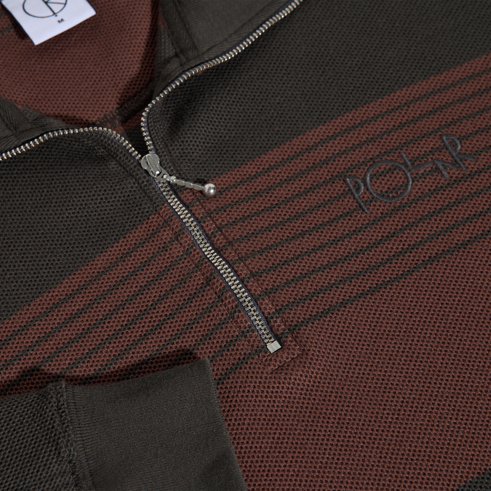 POLAR POLAR SURF HALF ZIP POLO DIRTY BLACK BROWN