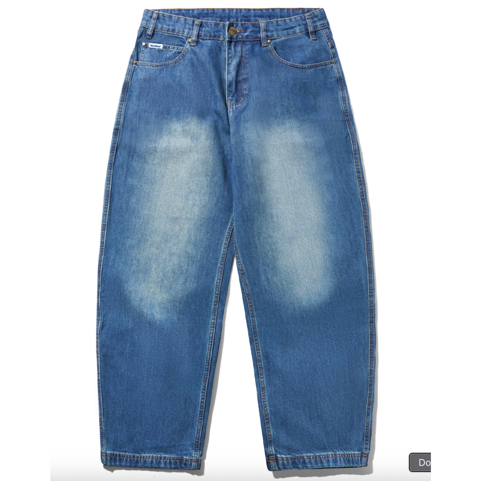 BUTTER GOODS Butter Goods x Peanuts Spike Denim Jeans Distressed Indigo