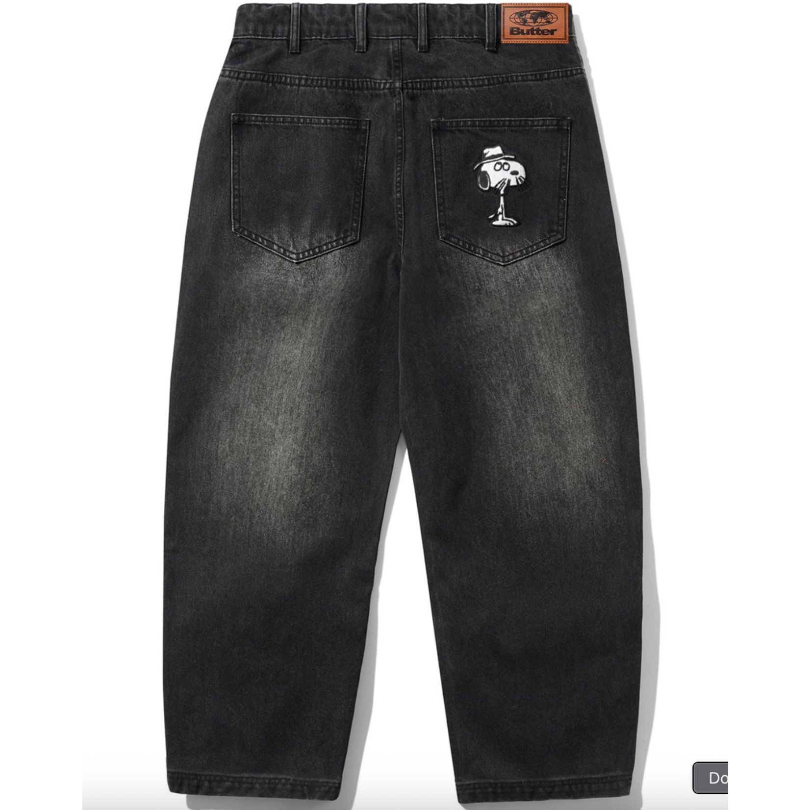 BUTTER GOODS Butter Goods x Peanuts Spike Denim Jeans Faded Black
