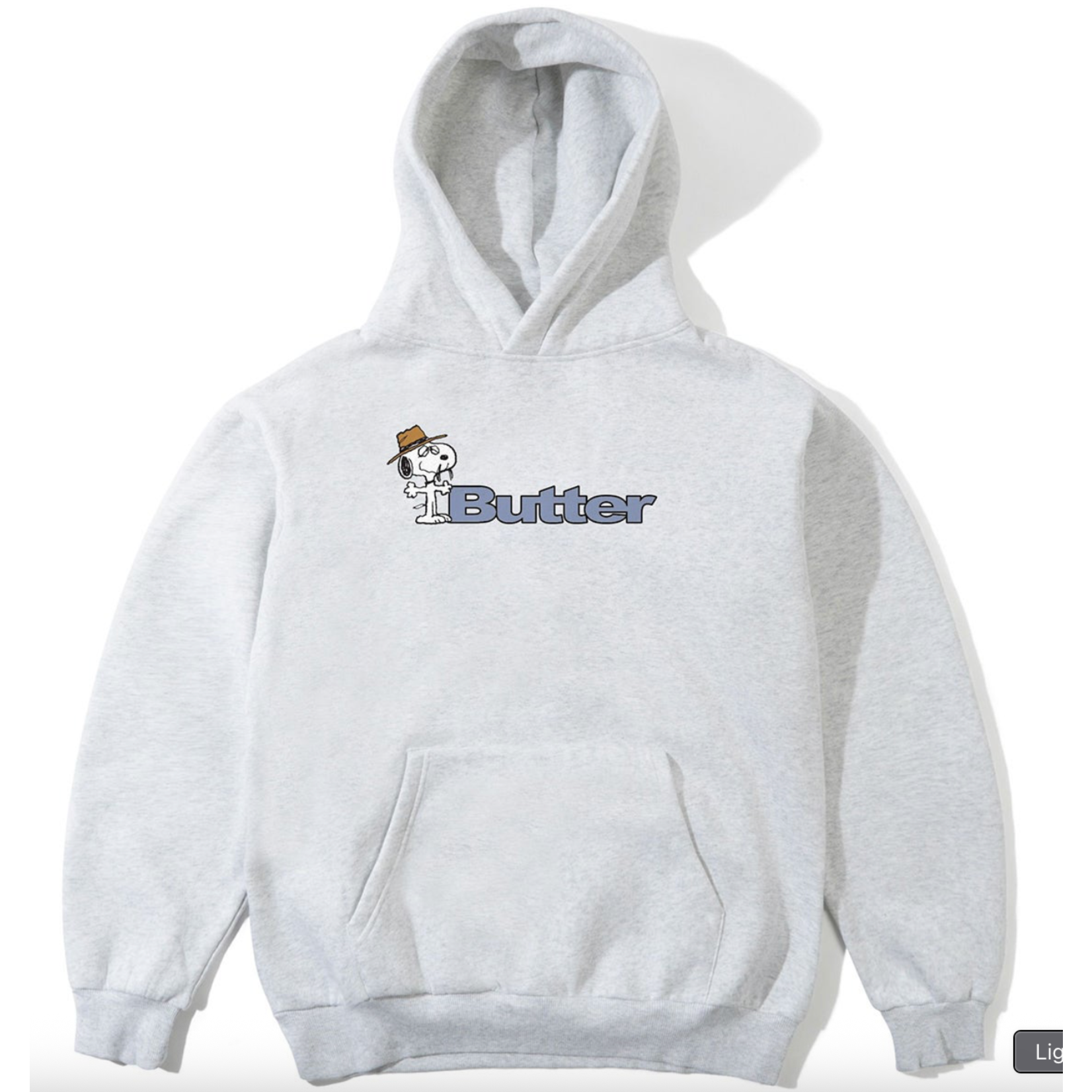 BUTTER GOODS Butter Goods x Peanuts Spike Logo Hooded Sweater Ash