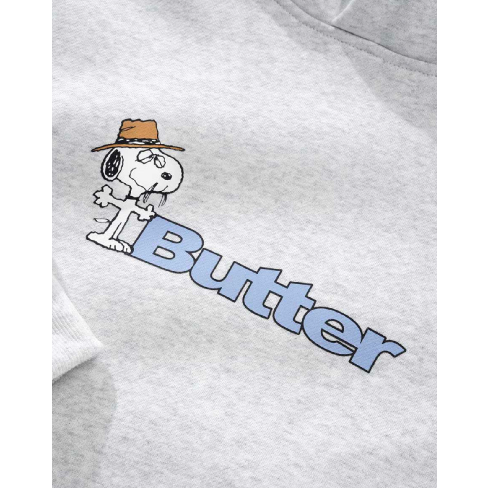 BUTTER GOODS Butter Goods x Peanuts Spike Logo Hooded Sweater Ash