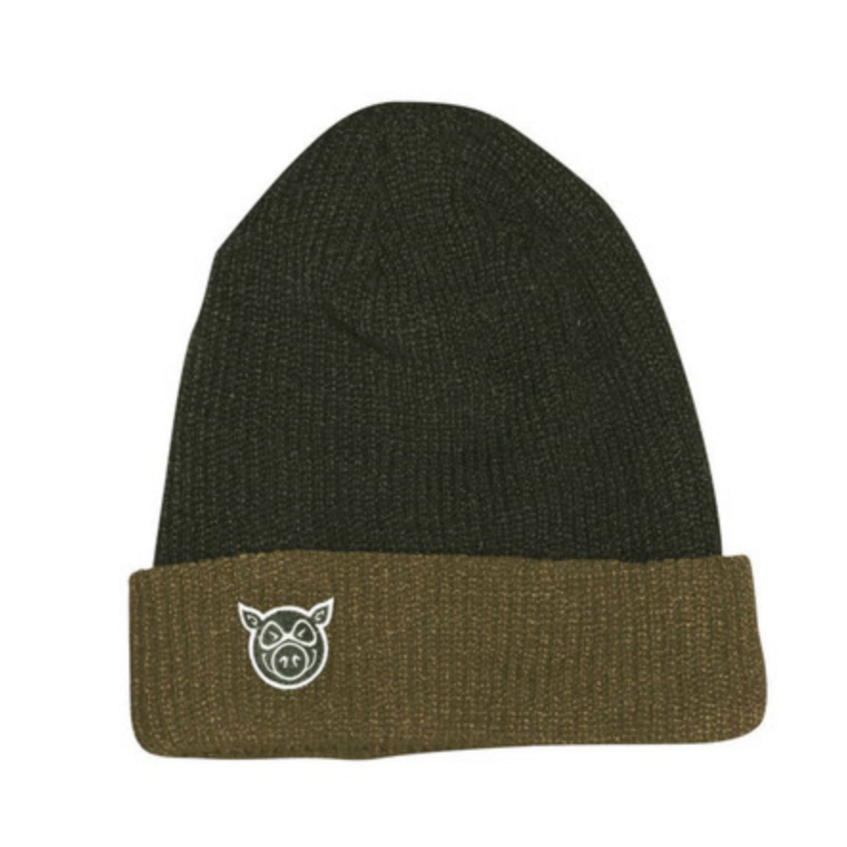 BUTTER GOODS PIG HEAD DOCK BEANIE ARMY-DIJON