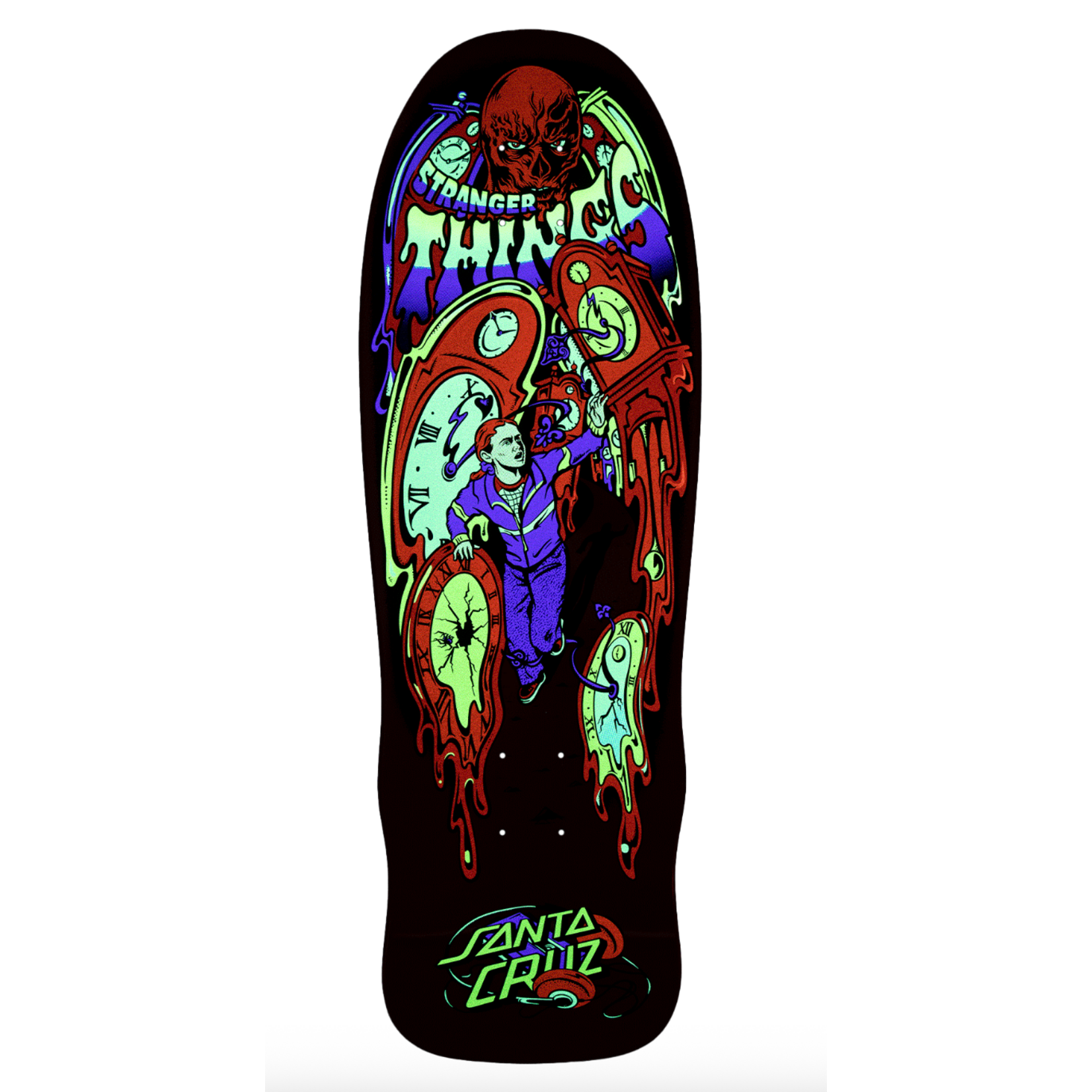 SANTA CRUZ Decks Santa-Cruz X Stranger Things Grabke Max Melting Clock 9.7