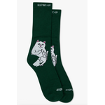 RIPNDIP RIPNDIP LORD NERMAL SOCKS (HUNTER GREEN)