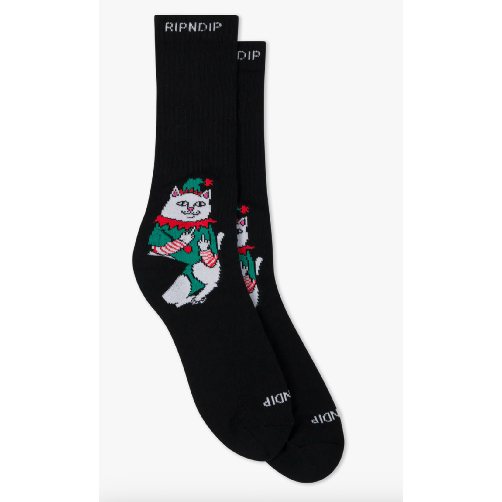 RIPNDIP RIPNDIP NERMAL ELF SOCKS (BLACK)