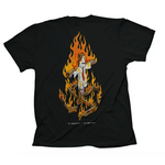 TOY MACHINE TOY MACHINE BURNING CROSS TEE BLACK