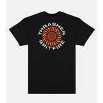 THRASHER THRASHER X SPITFIRE CLASSIC SWIRL TEE BLACK