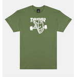 THRASHER THRASHER X SPITFIRE BURN TEE GREEN