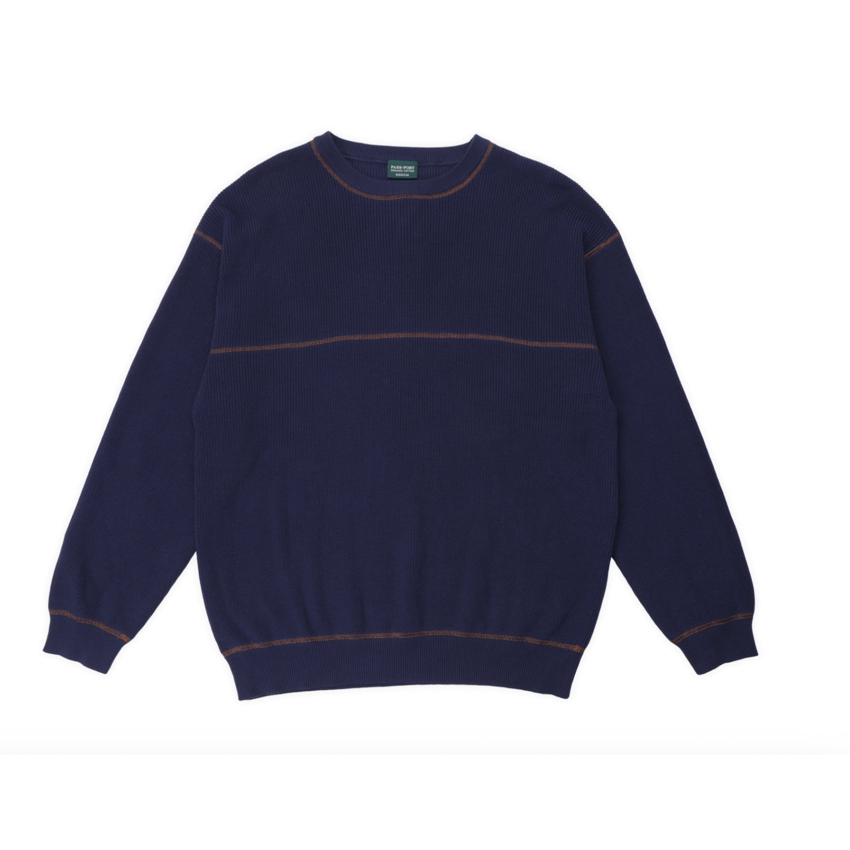 KEEP IT CLEAN Pass Port Overlocked Knit Sweater Navy