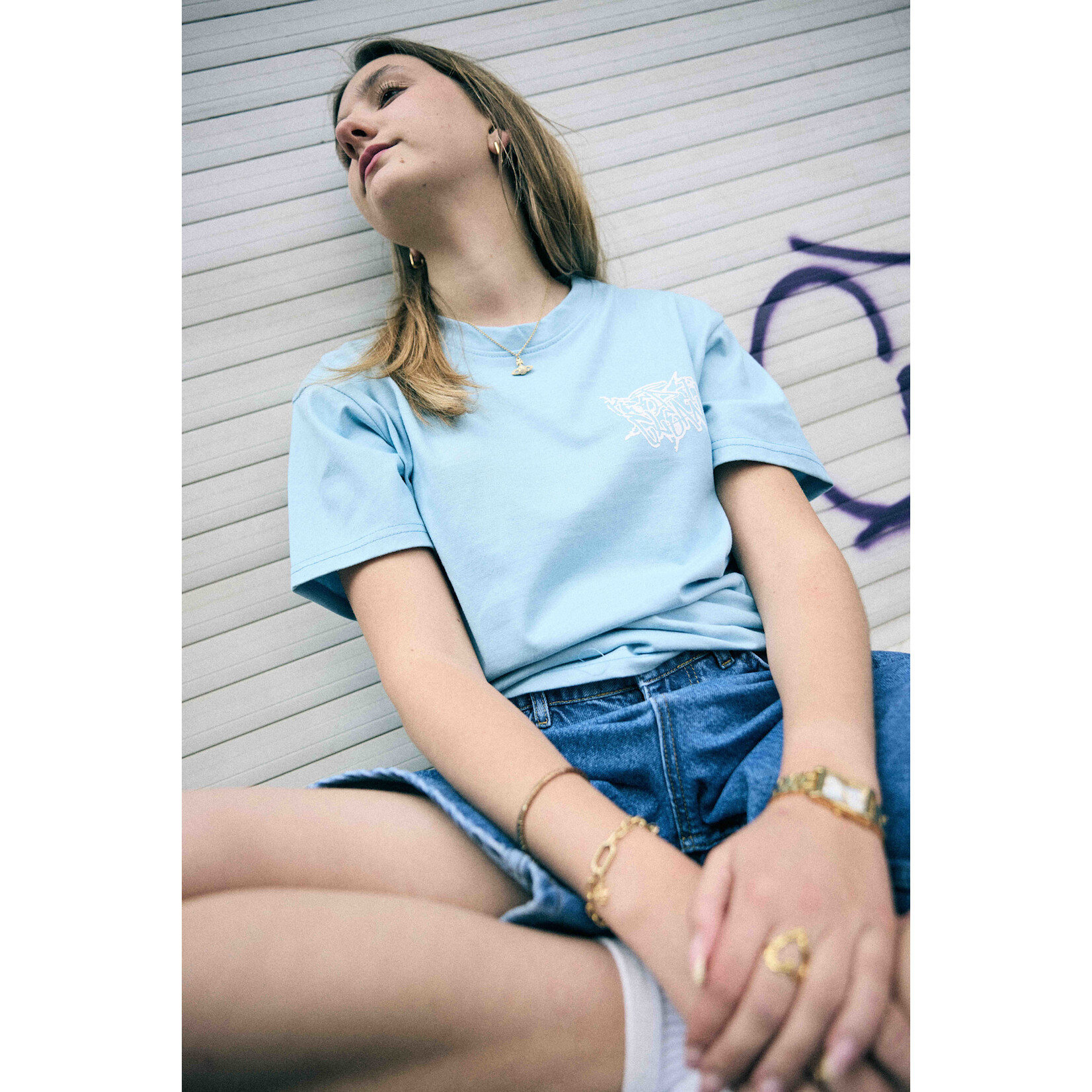 KEEP IT CLEAN KEEP IT CLEAN CLEANEST TEE SKYB BLUE