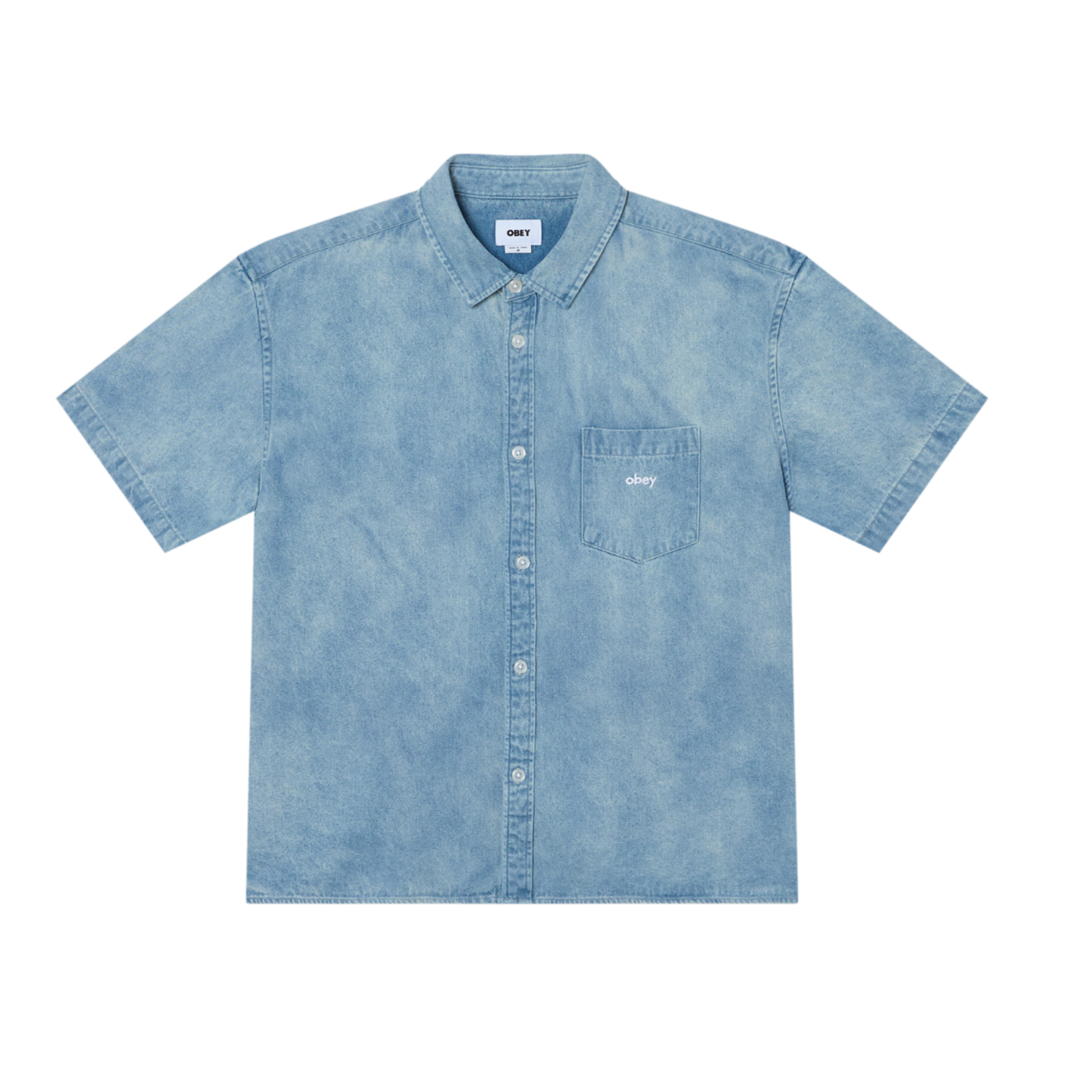 OBEY OBEY Owens Denim Shirt Bleached Indigo