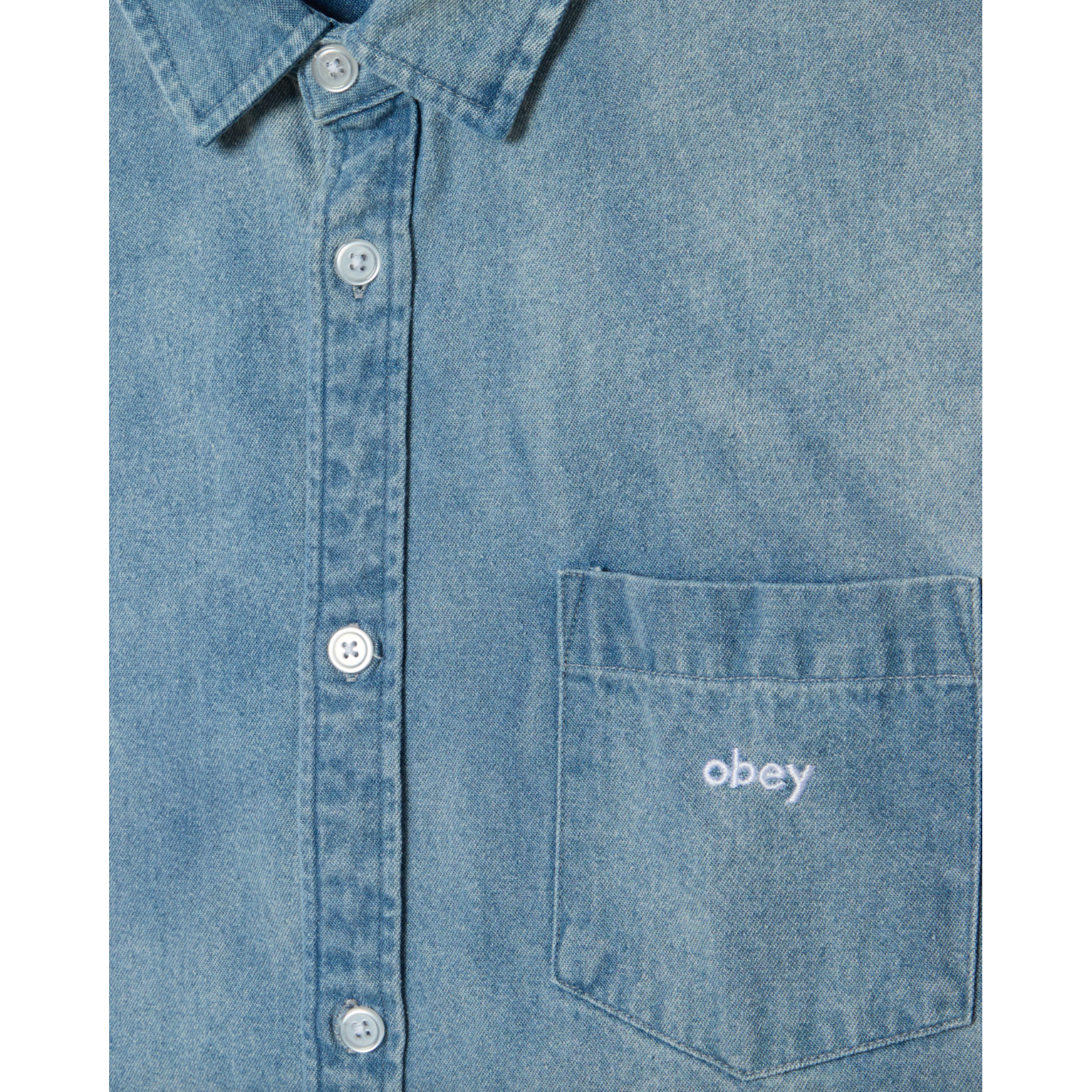 OBEY OBEY Owens Denim Shirt Bleached Indigo