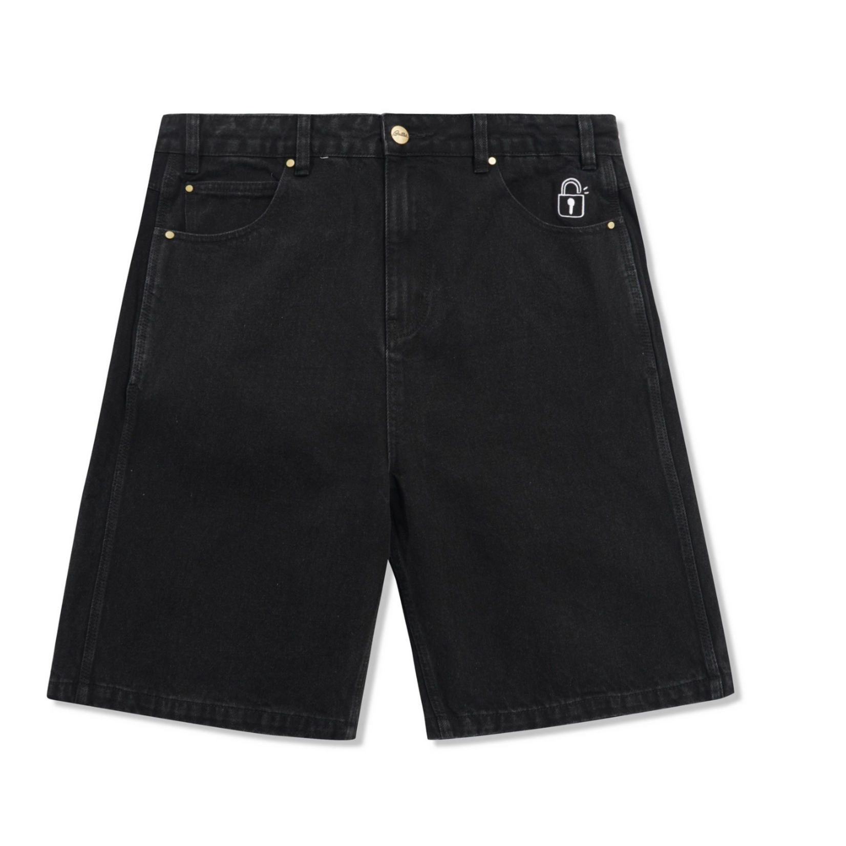 BUTTER GOODS Butter Goods Lock Denim Shorts Flat Black