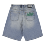 KEEP IT CLEAN KEEP IT CLEAN - LOOSE SHORT - BLUE EMBROIDED
