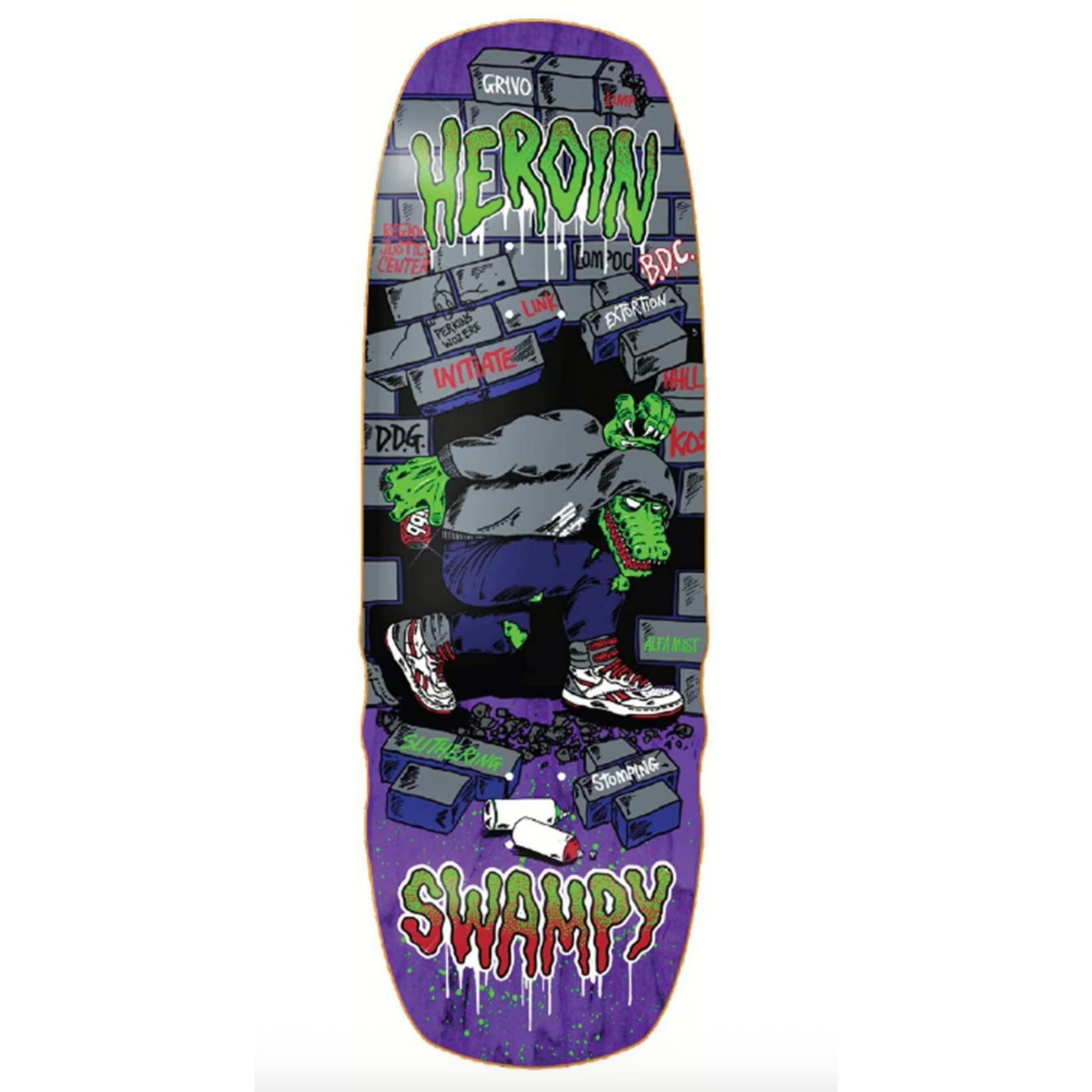 HEROIN Heroin Swampy Stomp Skateboard Deck 10.5
