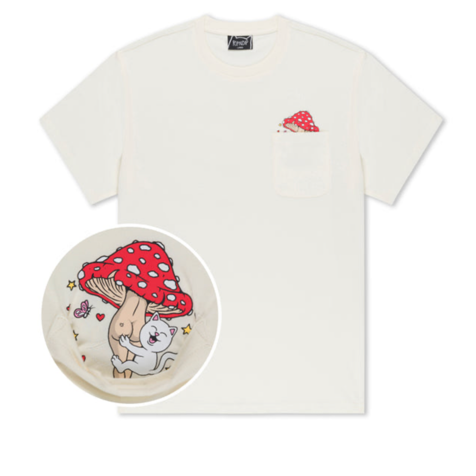RIPNDIP RIPNDIP - POCKET TEE FUNGY FUNGUS BONE