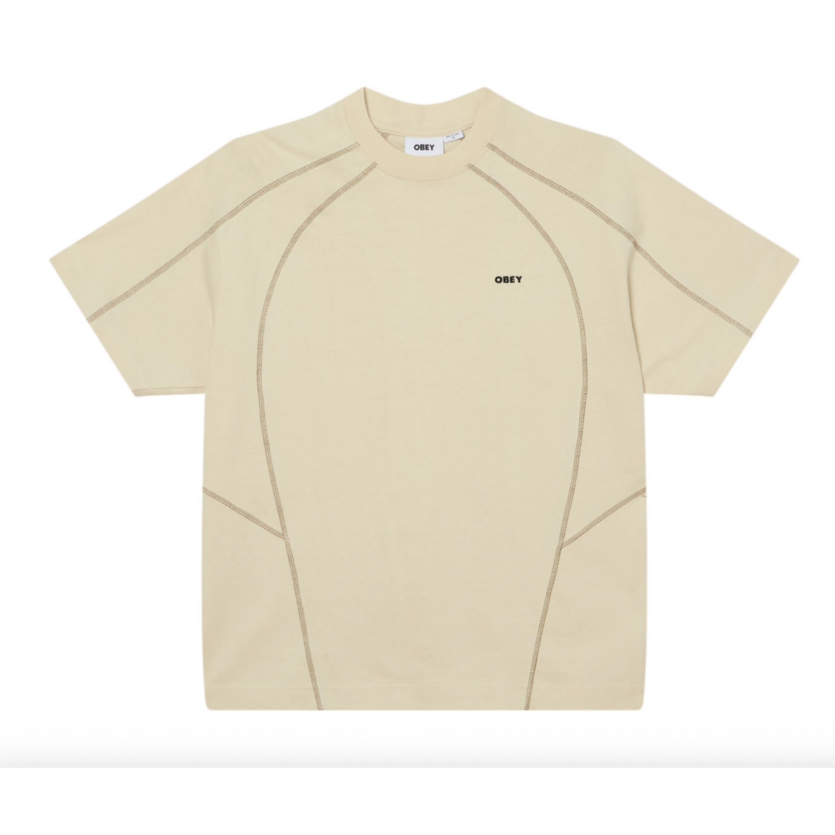 OBEY OBEY CONTRAST STITCH TEE SILVER BIRCH