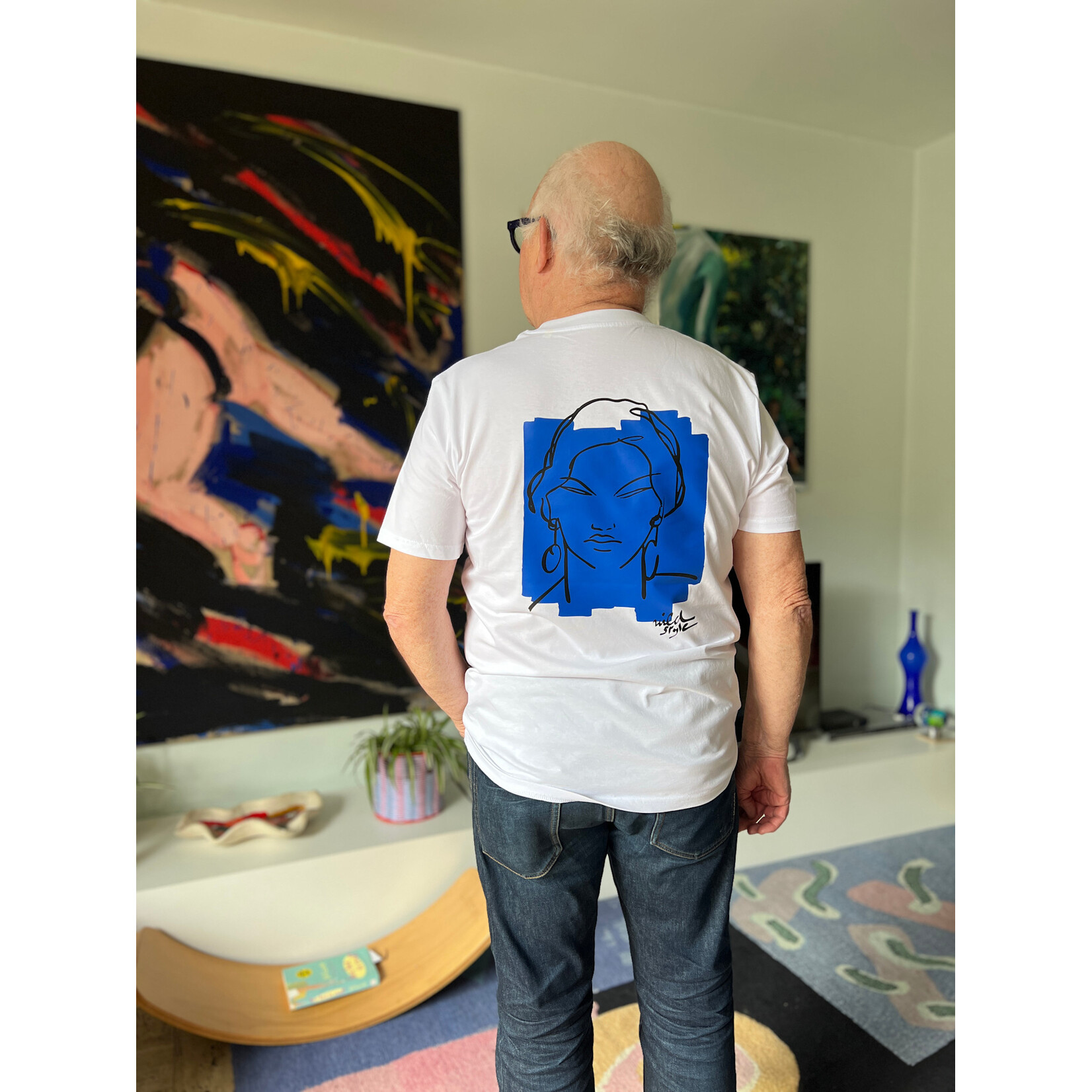 WILD STYLE Andre Van Schuylenbergh Tee White Blue