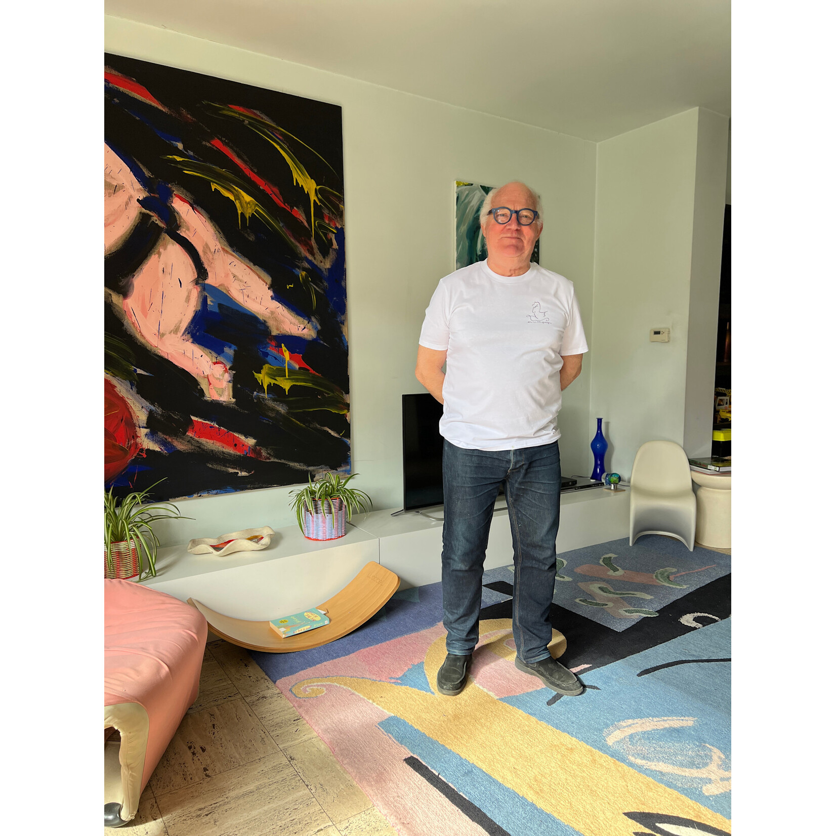 WILD STYLE Andre Van Schuylenbergh Tee White Blue