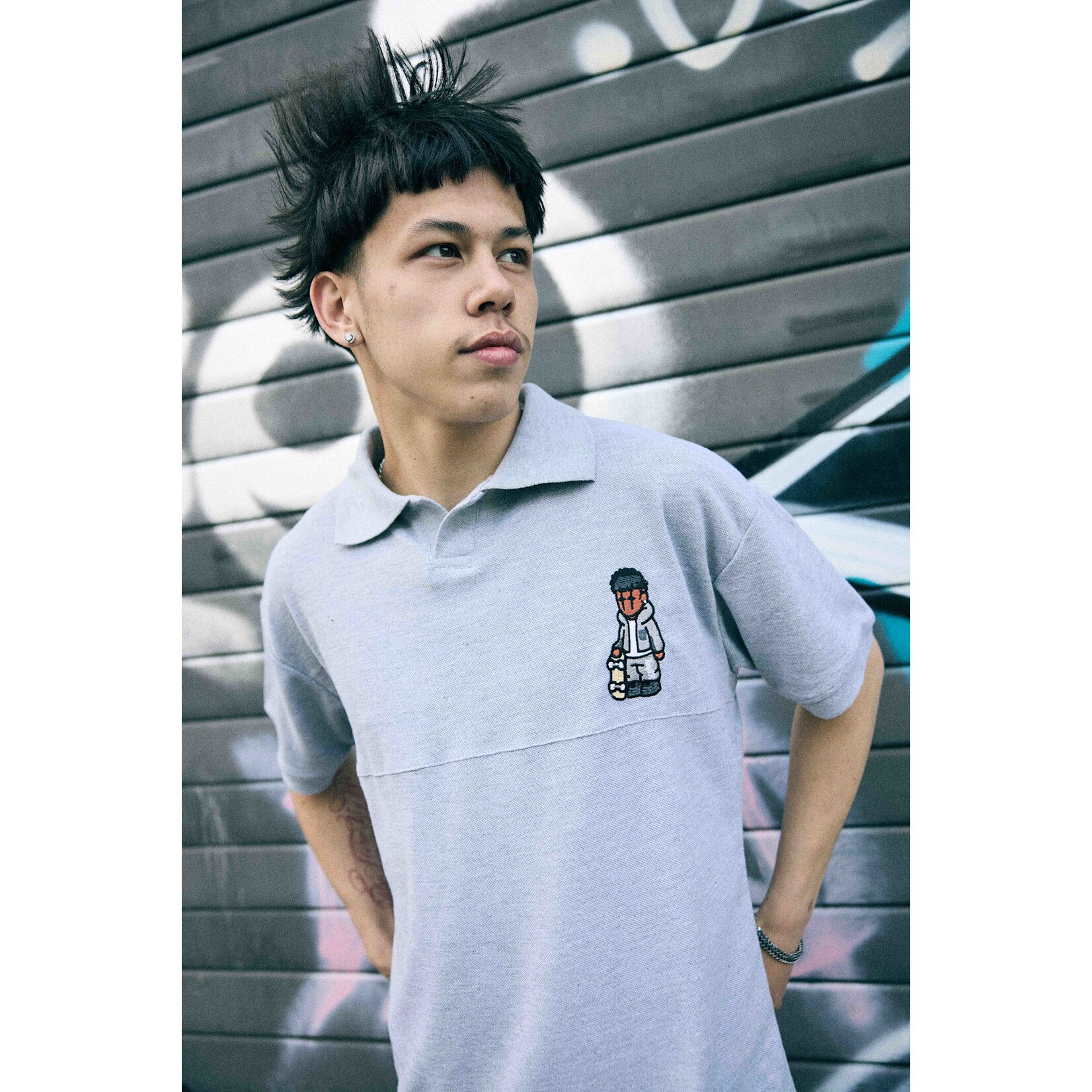 KEEP IT CLEAN KEEP IT CLEAN Skater Boy Polo Grey