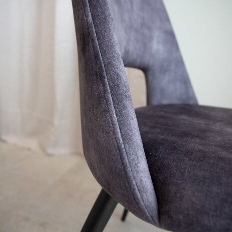 Velvet Dining chair Novee Anthracite Velvet Dining chair Novee Anthracite