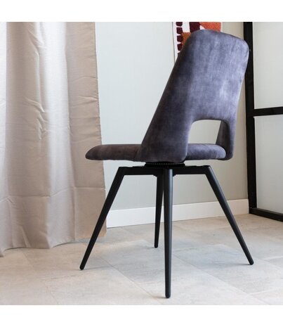 Velvet Dining chair Novee Anthracite Velvet Dining chair Novee Anthracite