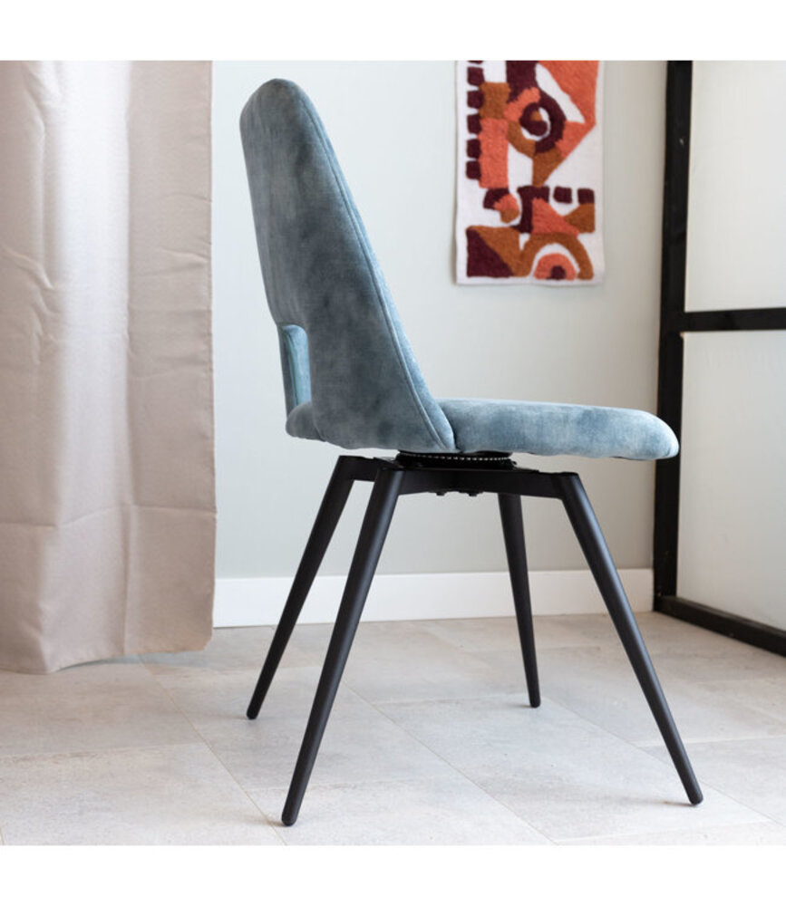 Velvet Dining chair Novee Blue Velvet Dining chair Novee Blue