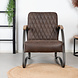 Industrial armchair Ivy Brown leather Industrial armchair Ivy Brown leather