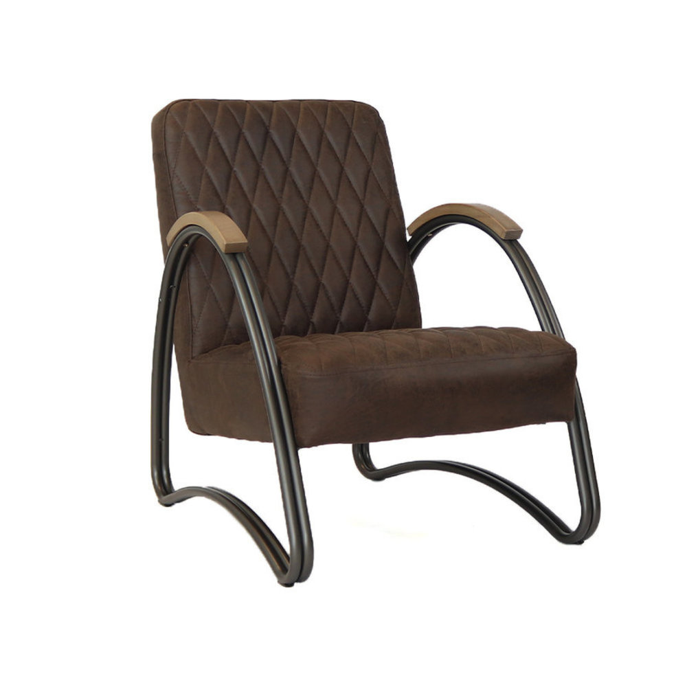 Industrial armchair Ivy Brown leather Industrial armchair Ivy Brown leather