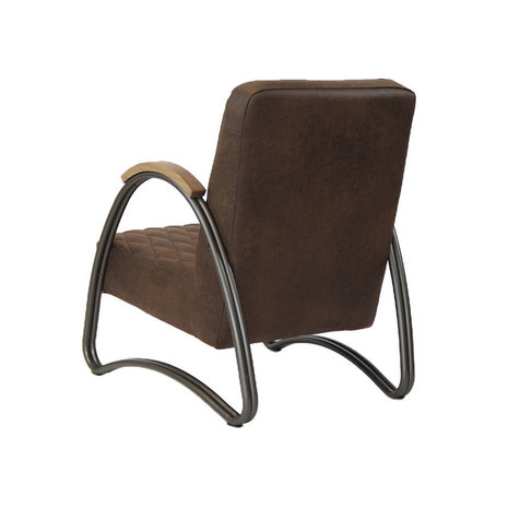 Industrial armchair Ivy Brown leather Industrial armchair Ivy Brown leather