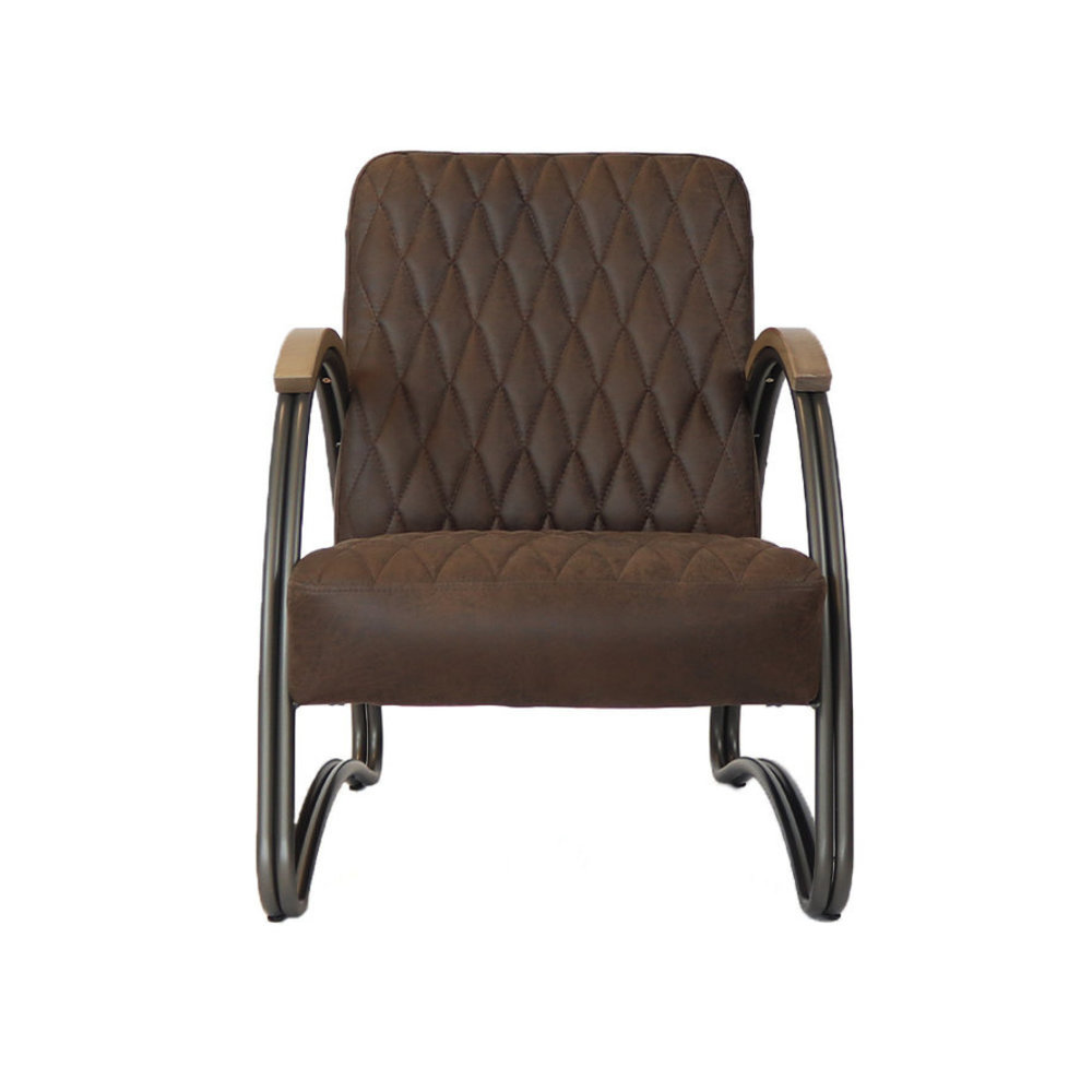 Industrial armchair Ivy Brown leather Industrial armchair Ivy Brown leather