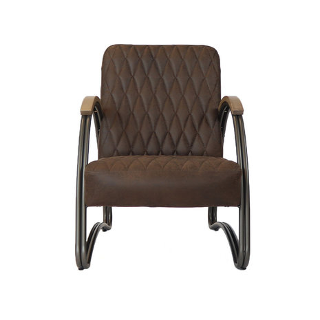 Industrial armchair Ivy Brown leather Industrial armchair Ivy Brown leather
