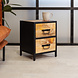 Bedside table Castor Mango Wood Bedside table Castor Mango Wood