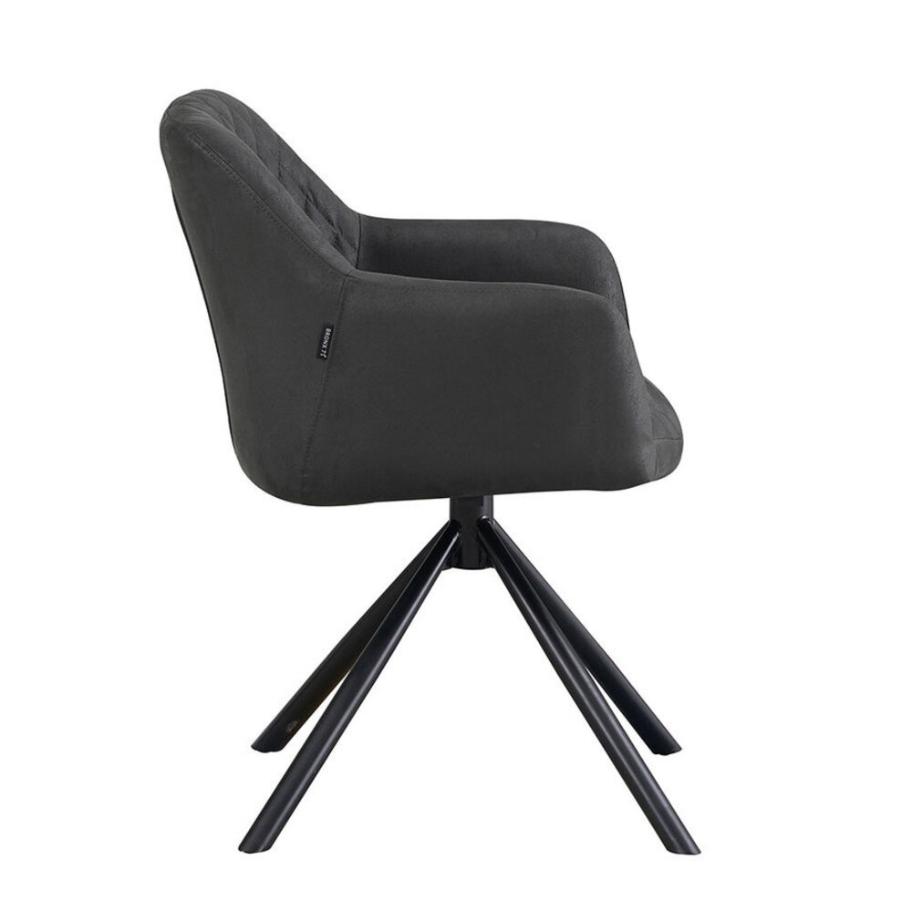 Bronx71 Industrial dining room chair Dex Black eco-leather Bronx71 Industrial dining room chair Dex Black eco-leather